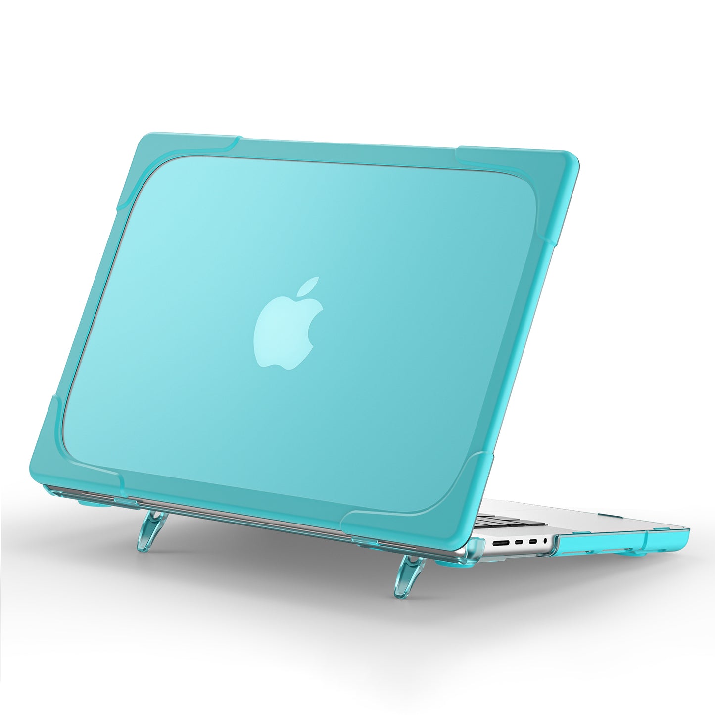 MacBook Pro 14 16 inch Case Heavy Duty Hard Protective Cover (Cyan)