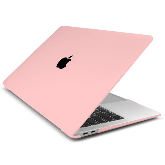 MacBook Air/Pro Protective Hard Case with Logo (Solid pink)
