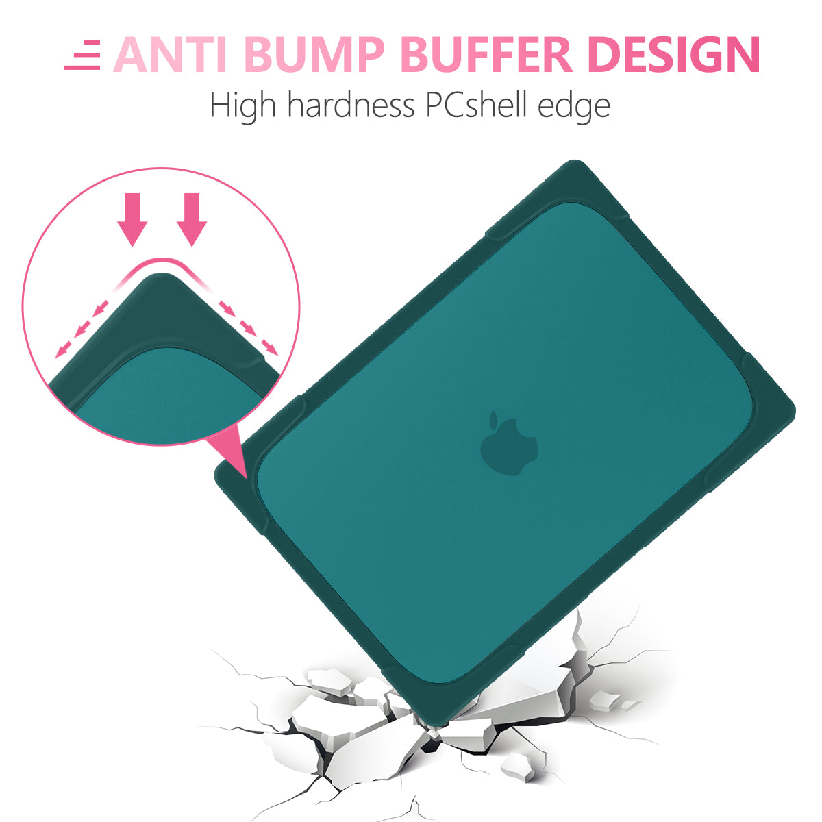 MacBook Pro 14 16 inch Case Heavy Duty Hard Protective Cover (Teal)