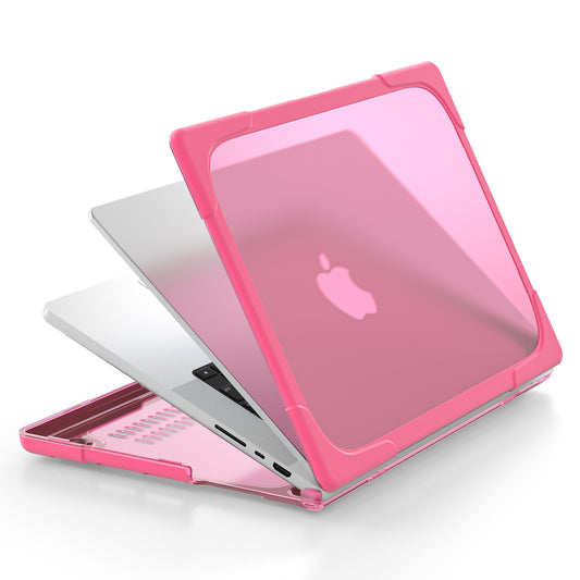 MacBook Pro 14 16 inch Case Heavy Duty Hard Protective Cover (Rose)