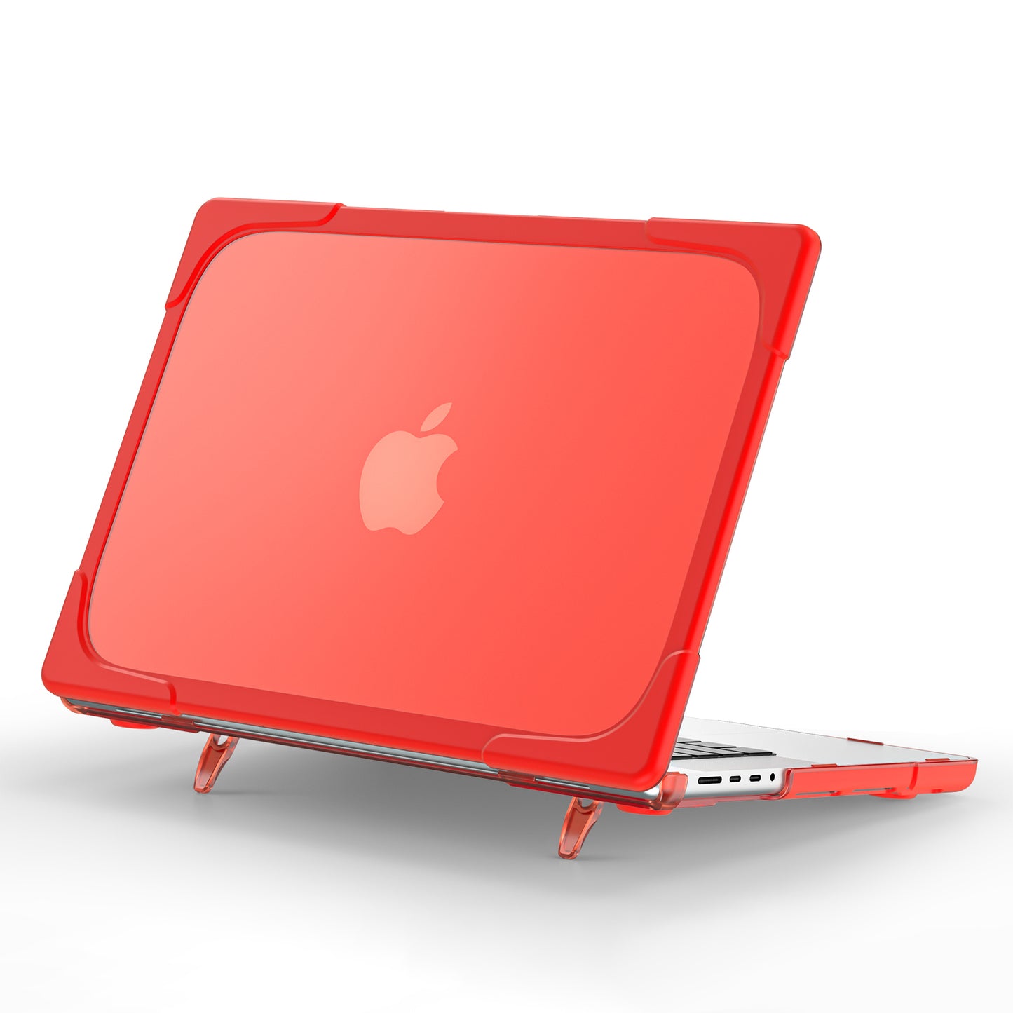 Indstilling Anmeldelse gør det fladt MacBook Pro 14 16 inch Case Heavy Duty Hard Protective Cover (Red) –  Batianda